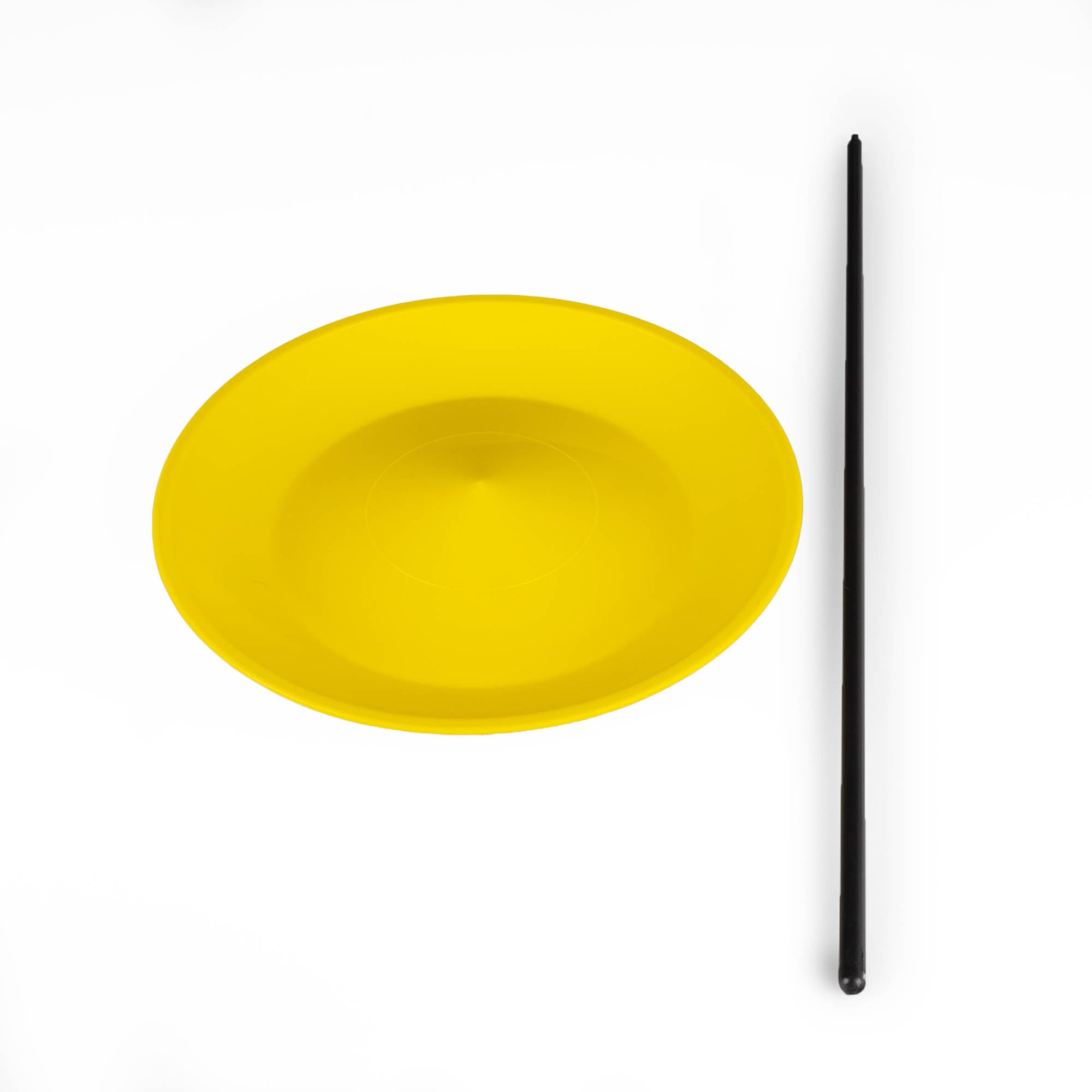 Status spinning plate single yellow with single stick