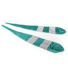 Status techno sock poi in teal reflecting