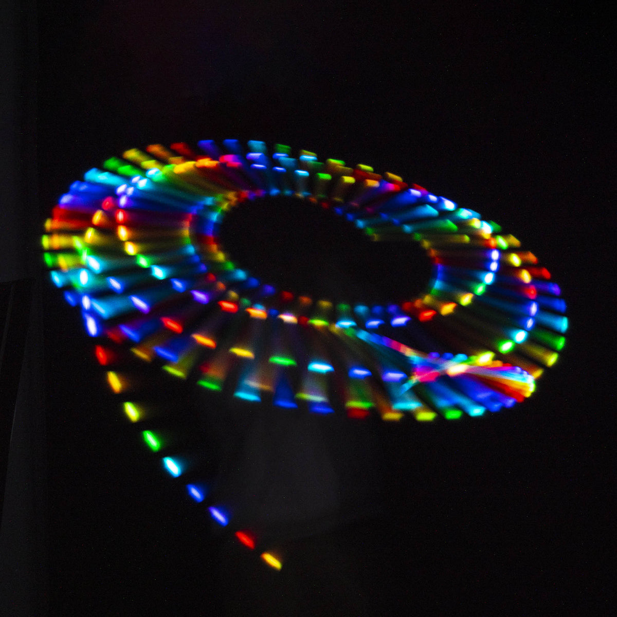 Multicoloured light trail