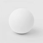 White ball on a light gray background
