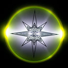 Aerobie skylighter yellow lit on black background