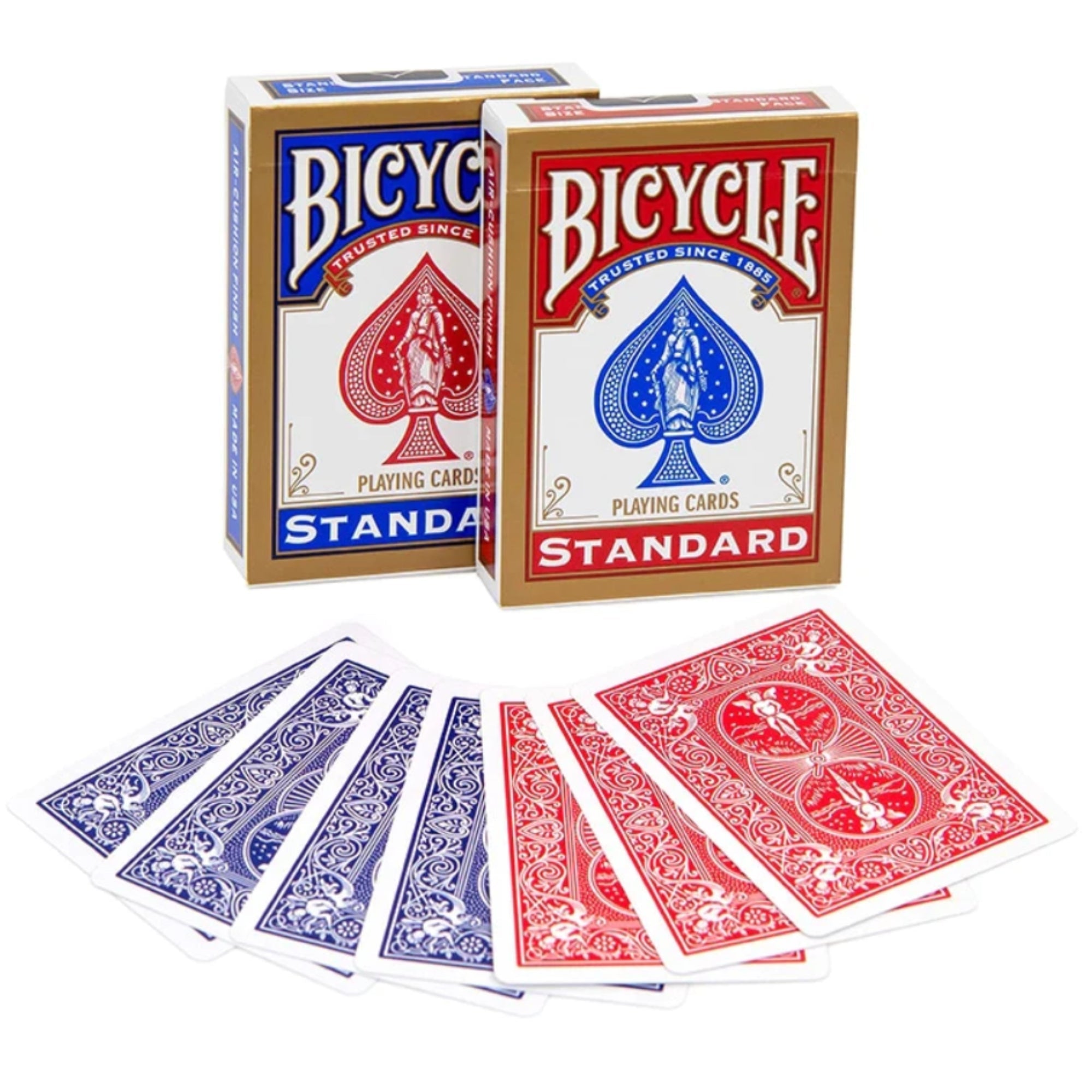 Bicycle Standard Deck, red and blue together