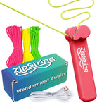 ZipString product with colorful strings and packaging on a white background